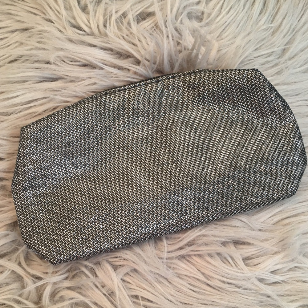 Lancôme silver cosmetic bag. New, never used.